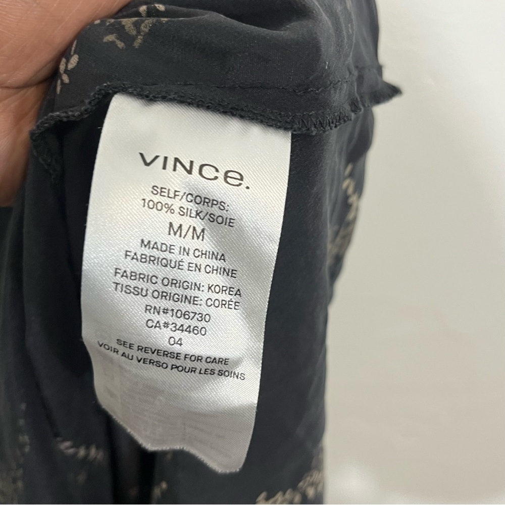 Vince Black Silk Slip Midi Dress - Picture 15 of 15